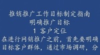如何撰写有效的网销推广工作目标？