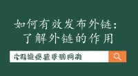 SEO外链发布方法详解，如何高效进行？
