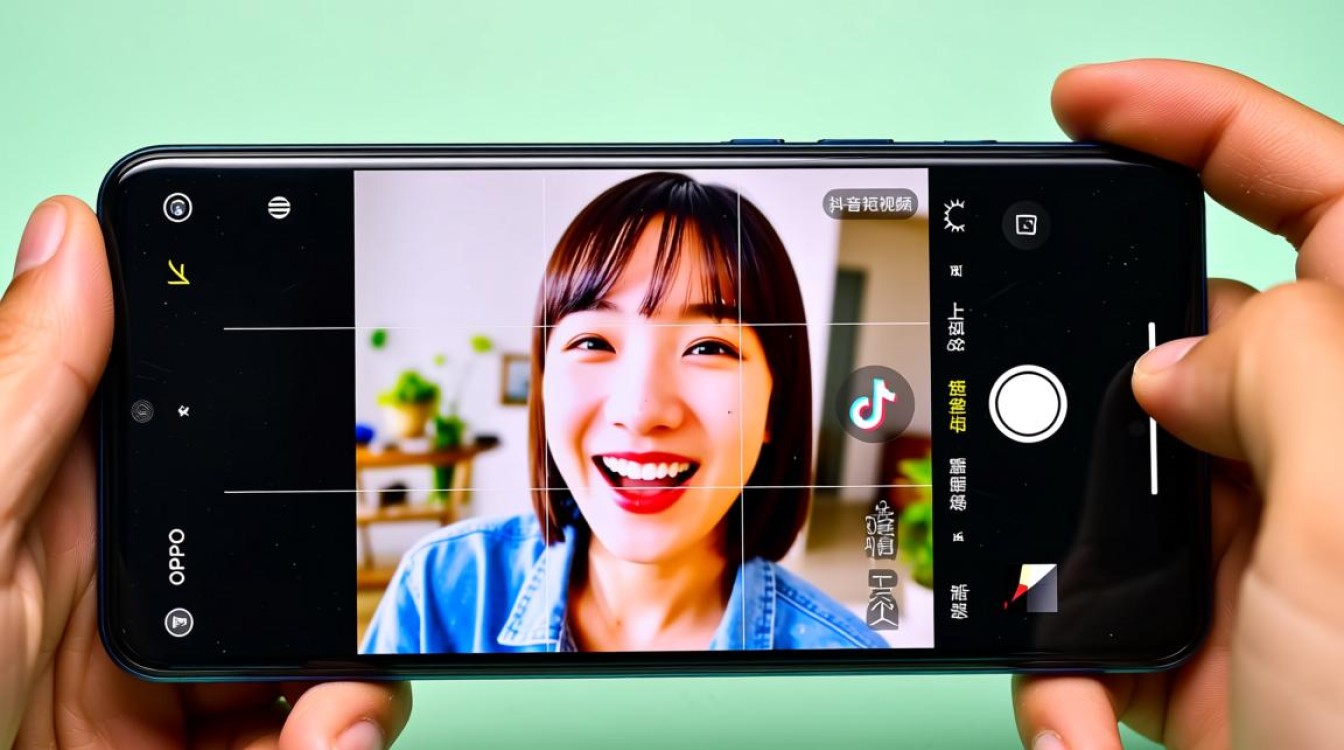 oppo手机刷抖音时怎么横屏