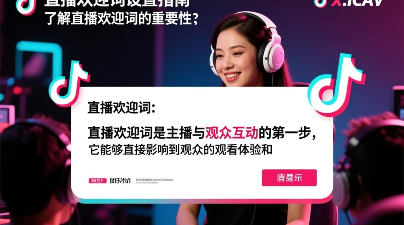 抖音直播欢迎词怎么设置