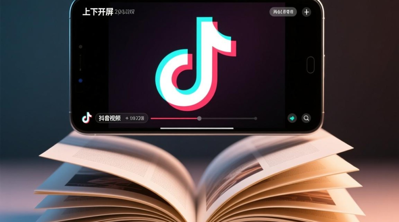 抖音怎么拍出上下开屏