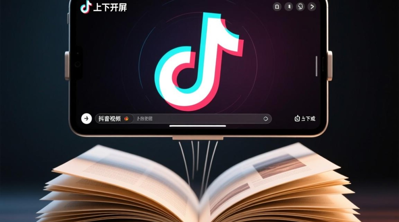 抖音怎么拍出上下开屏