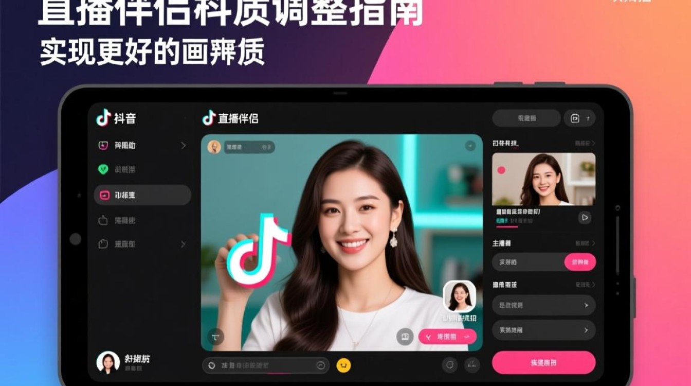 抖音直播伴侣画质怎么调