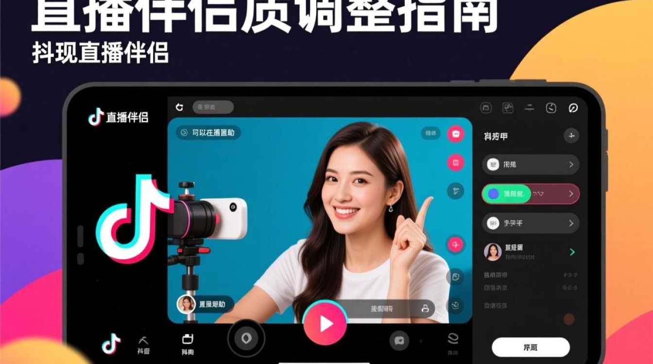 抖音直播伴侣画质怎么调