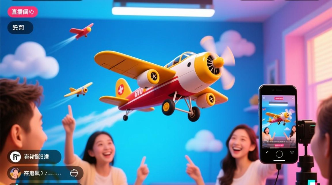 抖音直播间怎么飘飞机