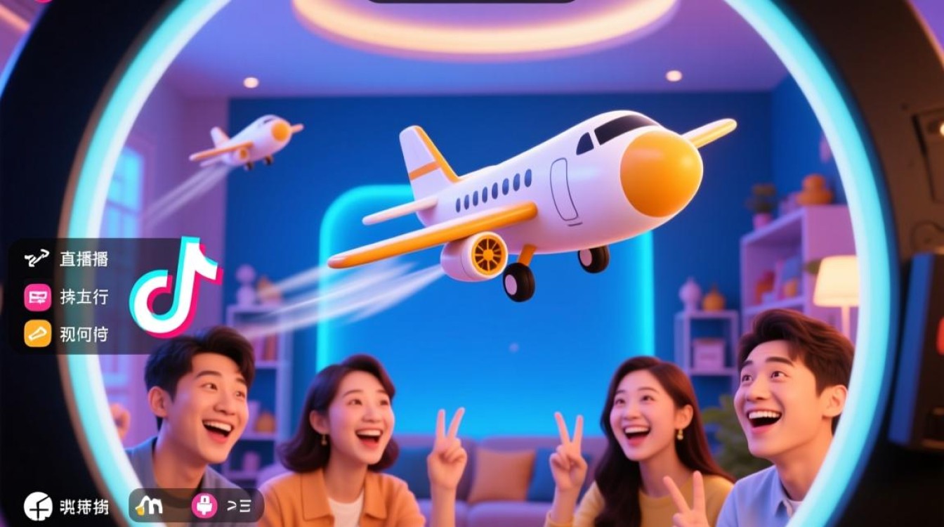 抖音直播间怎么飘飞机