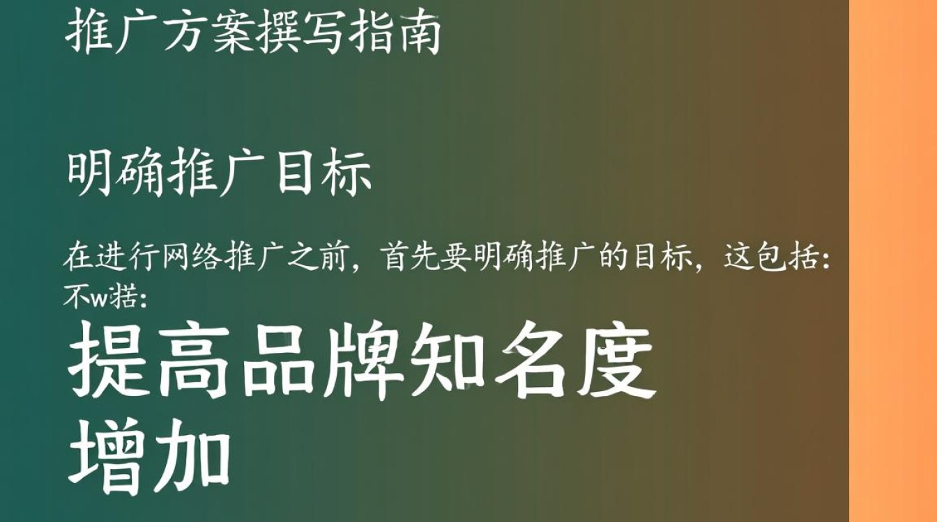 怎么写网络推广方案