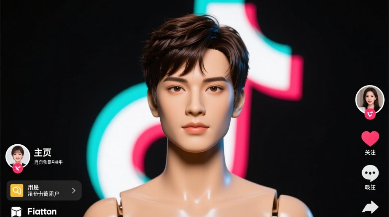 抖音主页怎么挂假人